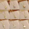 Wholesale Fashion Shell Elk 304 Stainless Steel Copper Plating 18K Gold Plated White-Plated K Artificial Pearls Zircon Pendant Necklace