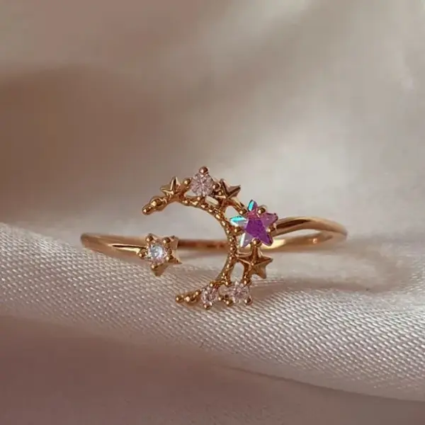 Wholesale-Jewelry-Elegant-Modern-Style-Heart-Shape-Copper-Plating-Open-Rings-main-image-4-1 Wholesale Jewelry Elegant Modern Style Heart Shape Copper Plating Open Rings