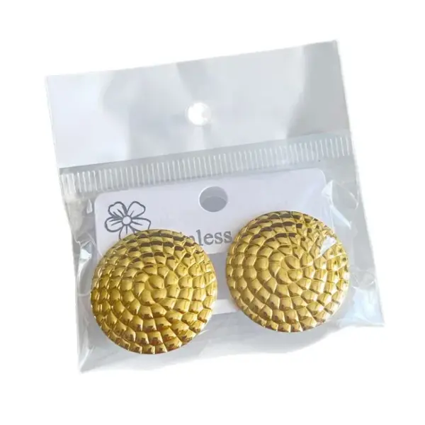 Women-s-Stainless-Steel-Oil-Pressure-Earrings-Geometric-Pattern-Irregular-Surface-Relief-Vintage-Design-High-End-Feeling-main-image-5-1 Women's Stainless Steel Oil Pressure Earrings Geometric Pattern Irregular Surface Relief Vintage Design High-End Feeling