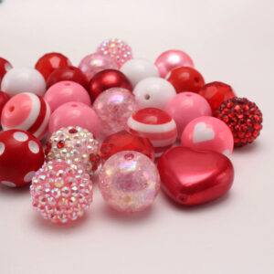 a49a689b12a9d7e942523f09ae72bf63 Wholesale of 50 Large Red Love Valentine's Day 20MM Acrylic Mixed Color Beads