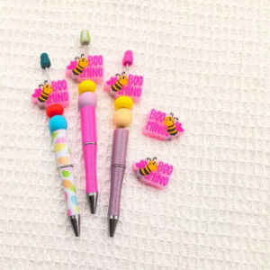 Wholesale 10pcs Cute Bee Silicone DIY Loose Beads