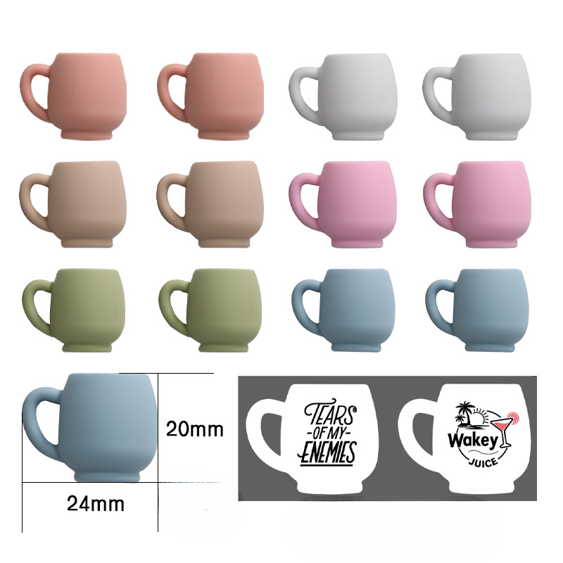 Wholesale Three-dimensional C Creative Baby Teething Round Beads DIY Aessories Silicone Printed Beads