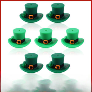 Wholesale 20pcs 3D St. Patrick's Day DIY Silicone Baby Cartoon Gum Beads Clover Beads