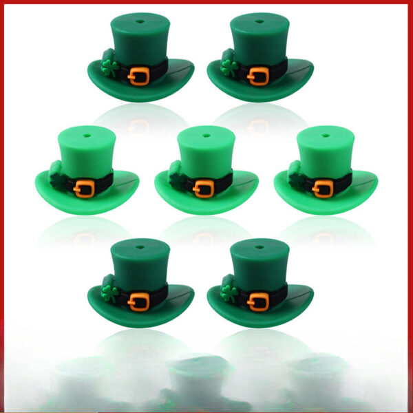 b3c714629d74deb569124e7df796f90a Wholesale 20pcs 3D St. Patrick's Day DIY Silicone Baby Cartoon Gum Beads Clover Beads