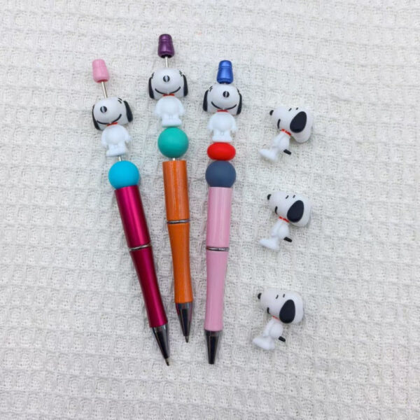 Wholesale 10pcs 3D Silicone Cute Little Dog Cartoon DIY Beads