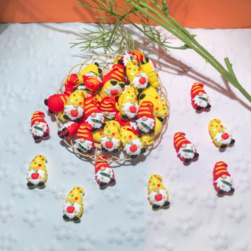 Wholesale Multicolor 3D Dwarf Silicone Cartoon Beads