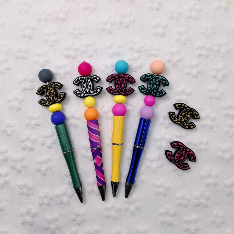 Wholesale 2D Multiple colors silicone Creative Pattern beads DIY beads OLY Exclusive