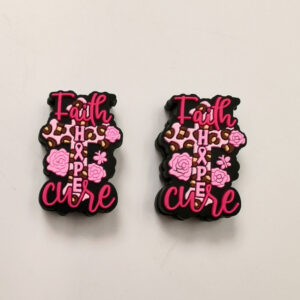 Wholesale 10pcs Cartoon Creative Leopard Print Flower Silicone Beads