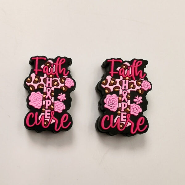 Wholesale 10pcs Cartoon Creative Leopard Print Flower Silicone Beads