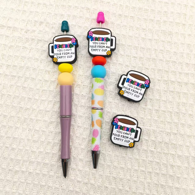 Wholesale Coee Letter Silicone DIY Loose Beads