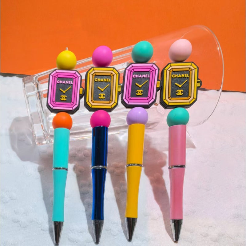Wholesale 2D Multiple colors Creative Pattern silicone beads DIY beads OLY Exclusive