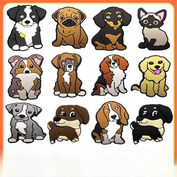 Wholesale 10PCS Pet Dog Cartoon Silicone Beads