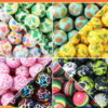 Wholesale 10PCS Water Transfer Silicone Colorful Leopard Beads