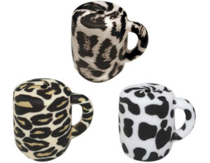 Wholesale 10PCS Leopard Print Water Cup Silicone Beads