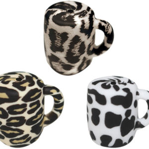 Wholesale 10PCS Leopard Print Water Cup Silicone Beads