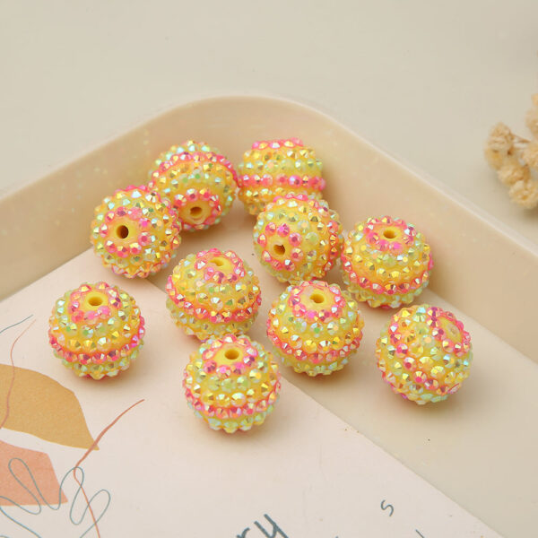 Wholesale 5pcs 20MM Diamond Beads Bubblegum Beads