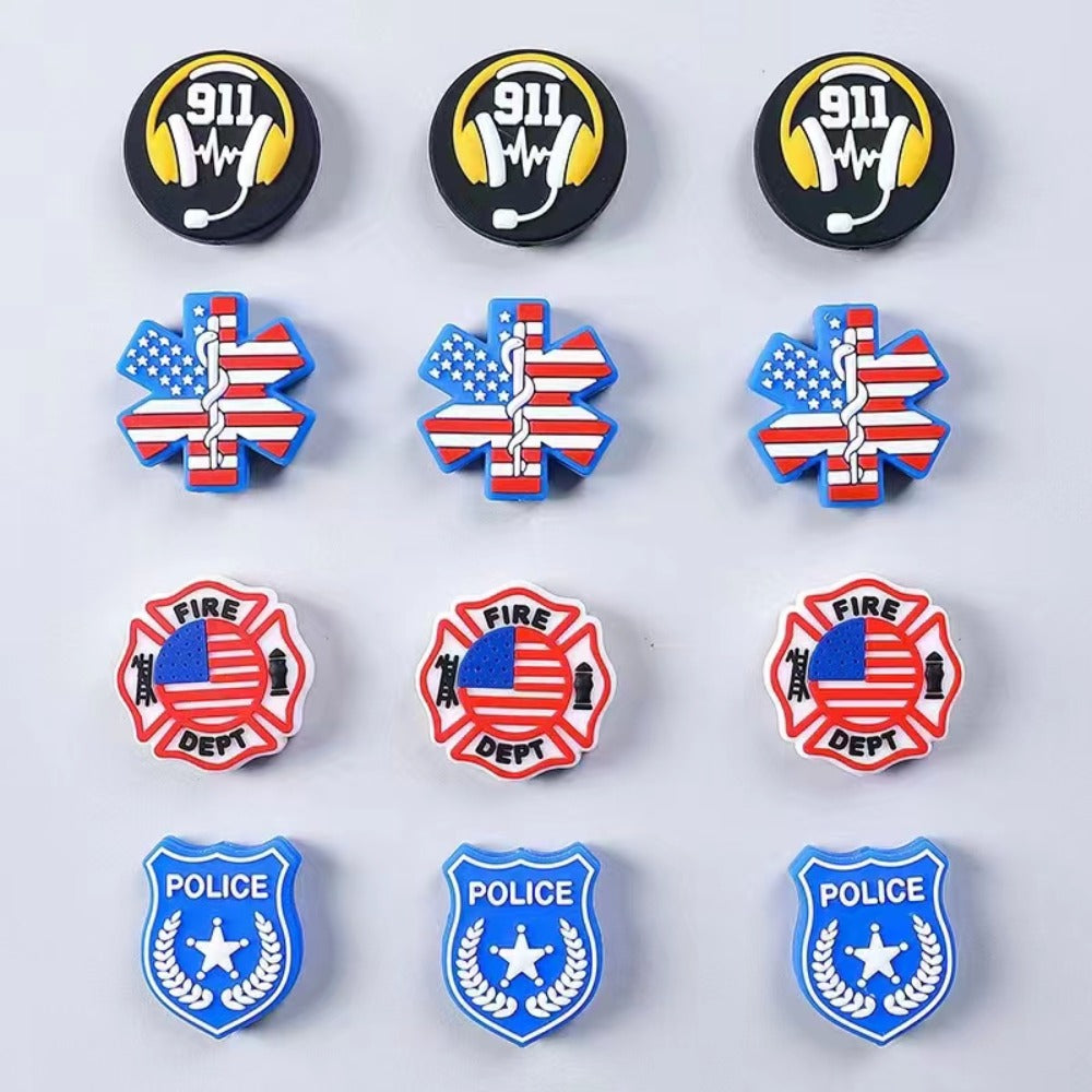 Wholesale 3D Cartoon Alphabet Flag Pattern Silicone Beads