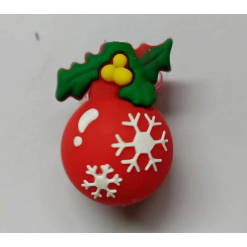 Wholesale 3D Three-dimensional Silicone Cute Christmas Snowflakes DIY Beads