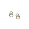 Wholesale 1 Pair Lady Round Copper Plating Inlay Artificial Gemstones Ear Studs