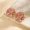 Wholesale INS Style Basic Model (Simple Style) Sweet Irregular Oil Drop 304 Stainless Steel No Inlay Material Water Plating Imitation Gold Women's Earrings Studs