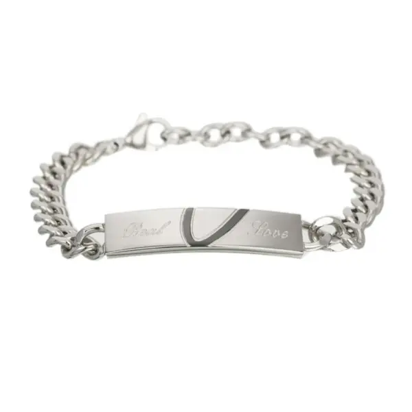 Wholesale Fashion Heart 201 Stainless Steel No Inlaid Bracelets In Bulk