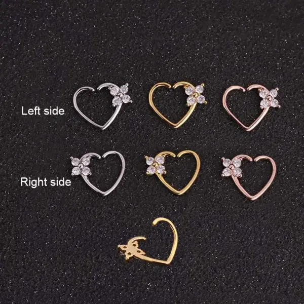 Wholesale Fashion Heart Diamond Copper Earrings