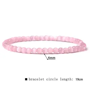 4mm Pink Cat Eye Piercing / 19cm