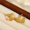 Wholesale 1 Pair Basic Simple Style Heart Shape Plating 304 Stainless Steel 18K Gold Plated Earrings