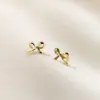 Wholesale 1 Pair Simple Style Bow Knot Plating Copper Ear Studs