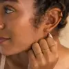 Wholesale 1 Pair Simple Style Classic Style Streetwear Zircon Enamel Inlay Copper Zircon Gold Plated Earrings
