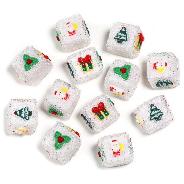 Wholesale New Christmas Sugar Square Beads DIY Bracelet Beads
