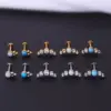 316L Stainless Steel Artificial Gemstones Ear Cartilage Rings & Studs Geometric Waterproof Non Tarnish Surgical Steel Women'S