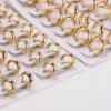 Wholesale 303 Stainless Steel Circle Electroplating Imitation Gold Vintage Style Classic Style Commute Earrings