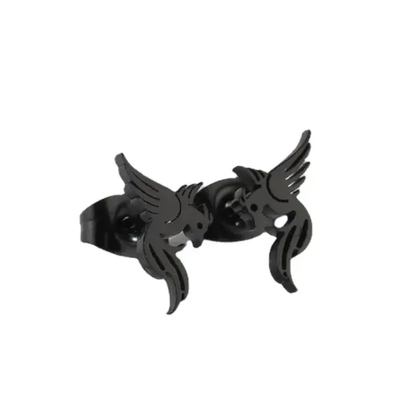 Wholesale PVD Coated 18K Gold Real Gold Plated Phoenix 304 Stainless Steel Fashion Waterproof Non Tarnish Ear Studs