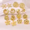 Wholesale Style 18K Gold Stainless Steel Compression Oil Earrings Irregular Stainless Steel Stud Earrings