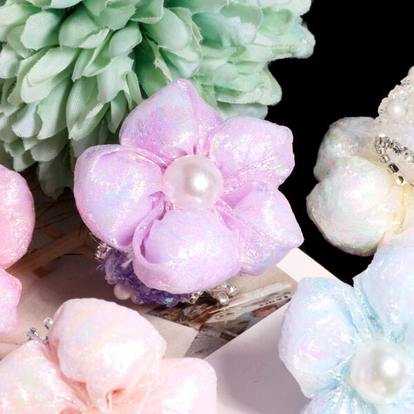 oly-004870f1c1b10a771c1322f614b9c253 Wholesale Crown Pearl Sugar Bubble Flower DIY Straight Hole Loose Beads Mobile Phone Chain Keychain Bag Chain Jewelry Accessories