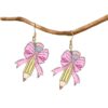 Wholesale Back-to-school season bow pencil acrylic earrings