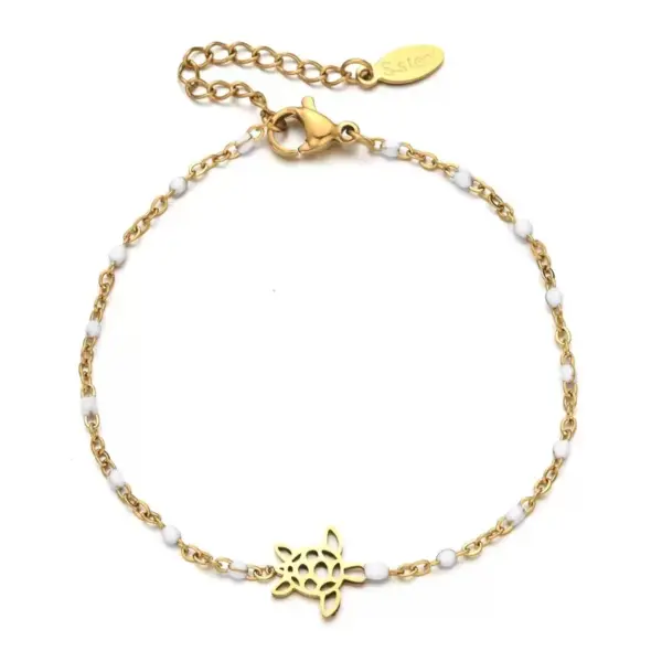 Wholesale Elegant Cute Handmade Tortoise Steel Twisted Rope Chain Lobster Trigger Clasp Closure Chain & Link Bracelets Wholesale