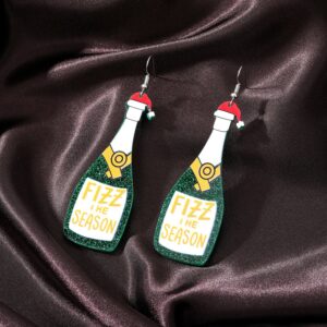 Green and white bottle (silver hook)