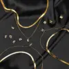 Wholesale Water Plating Vacuum Plating 18K Gold Plated Letter Titanium Steel Brass Fashion 304 Stainless Steel Layered Necklaces