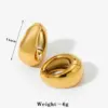 Wholesale PVD Coated Real Gold Plated 16K Gold White Gold Plated Solid Color 304 Stainless Steel Modern Style Artistic Waterproof Non Tarnish Ear Cuffs