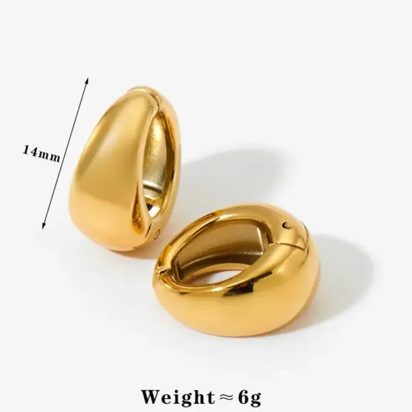 Wholesale PVD Coated Real Gold Plated 16K Gold White Gold Plated Solid Color 304 Stainless Steel Modern Style Artistic Waterproof Non Tarnish Ear Cuffs