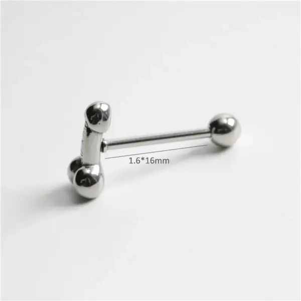 Wholesale 1 Piece Tongue Rings Fashion Rose Spider Skull Stainless Steel Plating