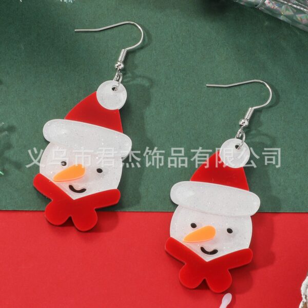 Wholesale Christmas Series Santa Claus Sock Snowman Acrylic Earrings