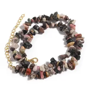 Black Line Red Pattern / 43cm Long Tail Chain 5cm