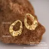1 Pair IG Style Casual Novelty Geometric Leaf Water oplets 304 Stainless Steel Imitation Gold Ear Studs