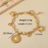 Wholesale Casual Elegant Cute Heart Shape 304 Stainless Steel 18K Gold Plated Zircon Paperclip Chain Bracelets In Bulk