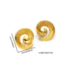 Wholesale Heart Shape Flower Spiral Titanium Steel Elegant Waterproof Non Tarnish Surgical Steel Ear Studs
