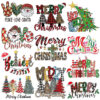 Wholesale Christmas Hot Stamping Spot Heat Transfer Pattern UV DTF Ready to Press Transfers Wraps