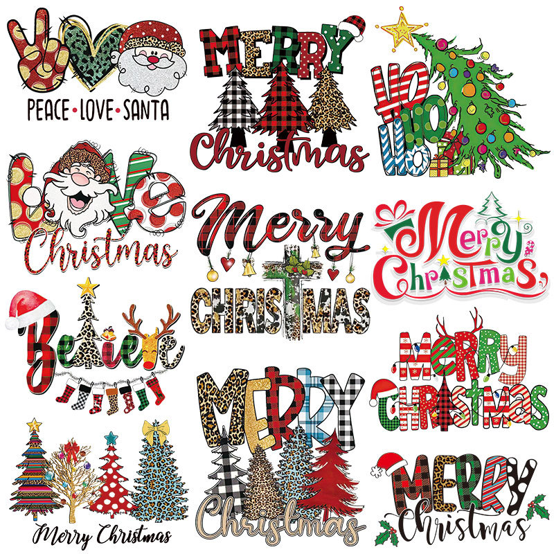 Wholesale Christmas Hot Stamping St Heat Transfer Pattern UV DTF Ready to Press Transfers Wraps